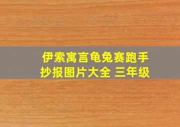 伊索寓言龟兔赛跑手抄报图片大全 三年级